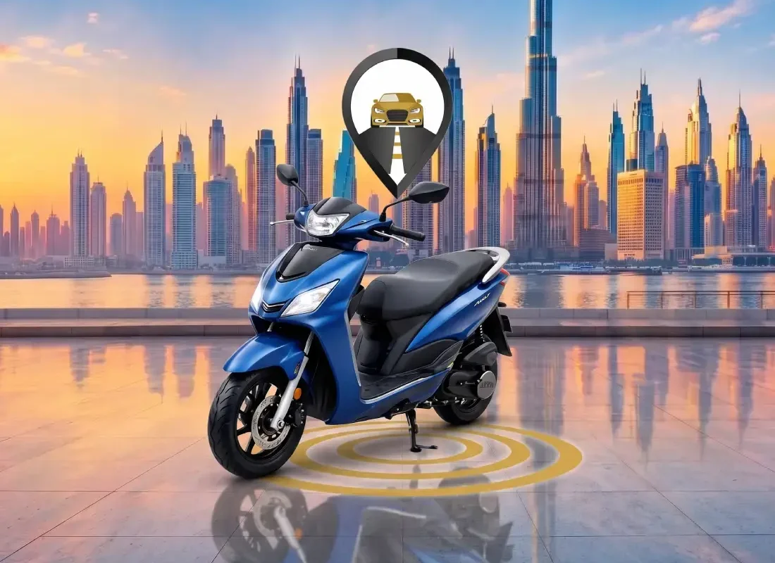 Scooters are used all over the UAE