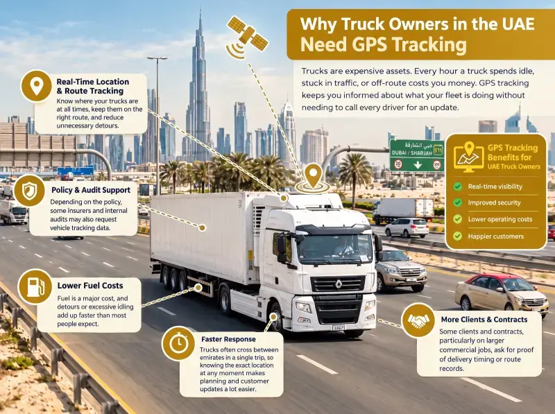 Why Truck Owners in the UAE Need GPS Tracking
